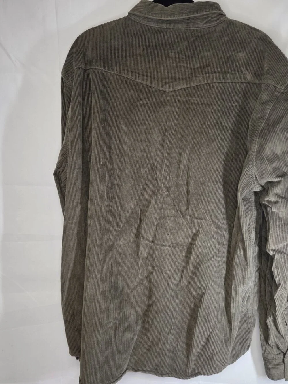True Religion Western Button Up XXXL Corduroy Shirt Jacket Mens 100 Cotton Green